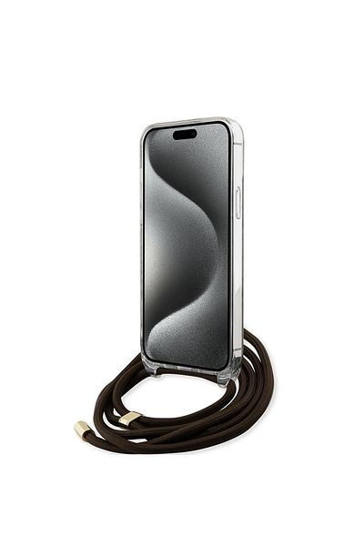 Guess IPhone Case - Guess Crossbody Cord 4G Print (GUHCP15SHC4SEW) - Brown