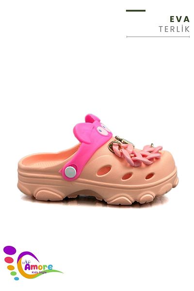 sermoda Eyeglasses Pattern Chain Eva Girl Child Beach Pool Slippers Sabo Slippers Puppy Mouth