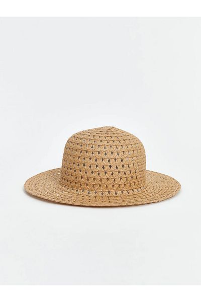 LC Waikiki ACCESORII LCW Pălărie Fedora de damă din paie albă
