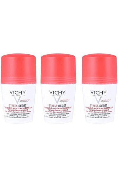 Vichy 72H Unisex Stress Resist Anti-Transpirant (50ml)- Set of 3