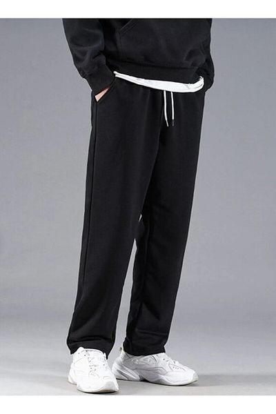 FUNSTYLE Pantaloni de sport pentru bărbați cu picioare drepte, pachet de 2