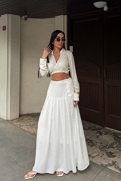 Seda Yalçın Atelier White Women's X Sya Flared Skirt