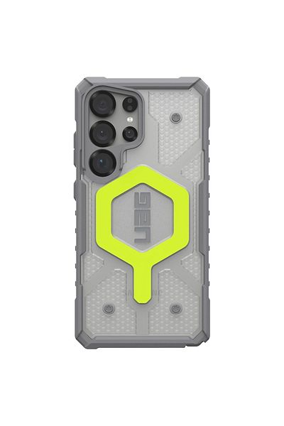 UAG Case for Samsung Galaxy S25 Ultra - UAG Pathfinder Clear MagSafe - Active Neon Lanyard