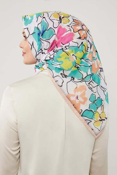 Levidor Μαλακό βαμβακερό μαντίλι με μοτίβο πράσινο τριφύλλι