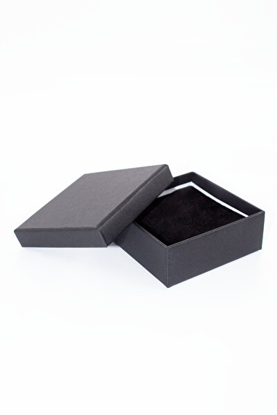 carton box Anneler Günü Simli Siyah Sert Bileklik Kelepçe Kuyum Hediye Kutusu Süngerli