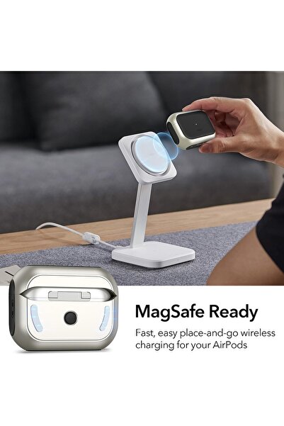 ESR Husă pentru Apple AirPods 4 - ESR Orbit Hybrid HaloLock - Roz