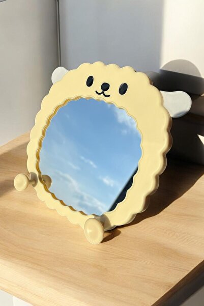 TAKIŞTIR Sarı Renk Koyun Figürlü Masa Aynası