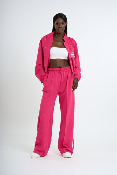 HANIQA Striped Cardigan Tracksuit Set