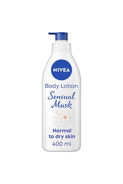 NIVEA NIVEA Body Lotion for Normal to Dry Skin, Sensual Musk, 24 Hours of Noticeably Smoother Skin, 400ml