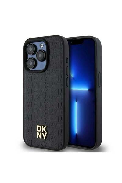 Dkny Husă pentru iPhone 15 Pro - DKNY MagSafe din piele cu monogramă și logo ...