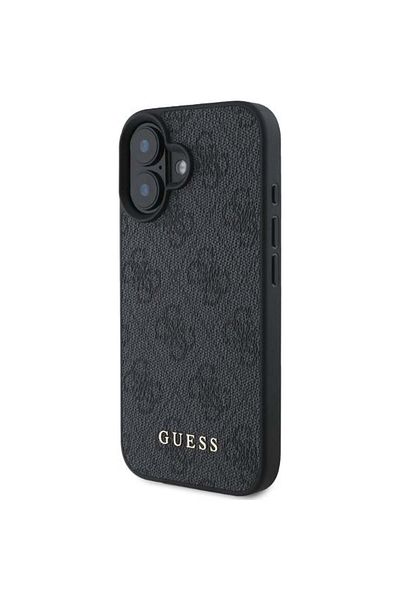 Guess Case for iPhone 16 - Guess Hardcase 4G Classic (GUHCP16SG4GFGR) - Black