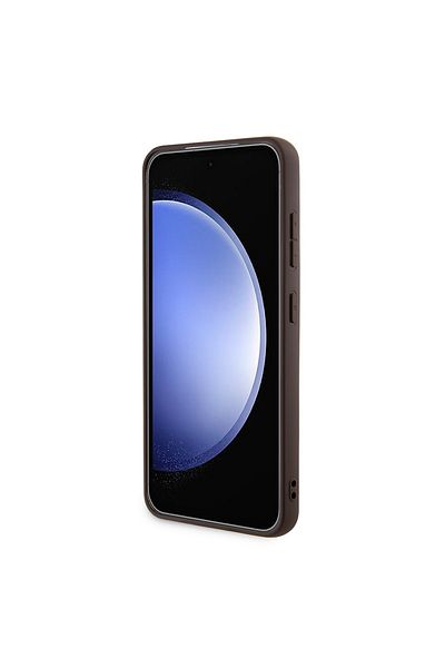 Guess Case for Samsung Galaxy S24 - Guess 4G Collection Leather MagSafe (GUHMS24SG4GFRW) - Brown