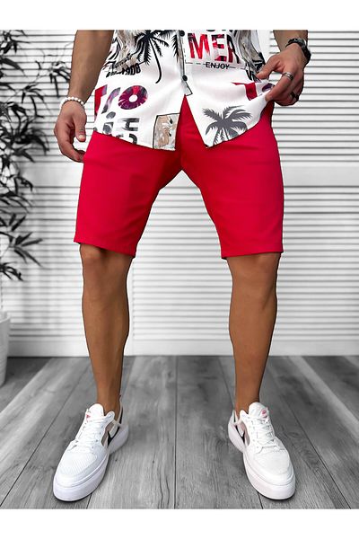 dehaine Shorts, for men, casual, red, 13058