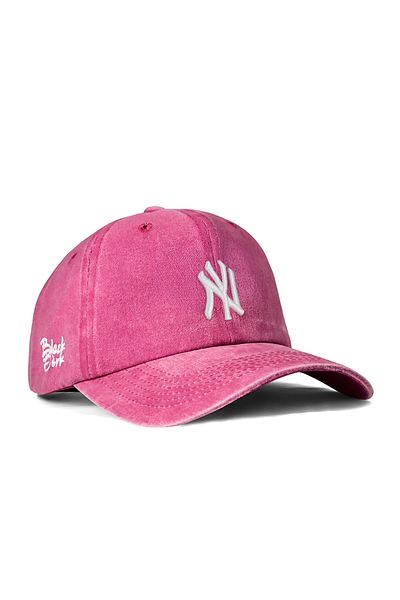 BlackBörk Vintage Baseball Pink Cap with Ny Embroidery