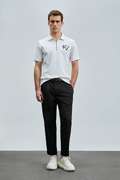 Lufian 111040224 Slash Smart Polo Yaka Tricou Bărbați ALB