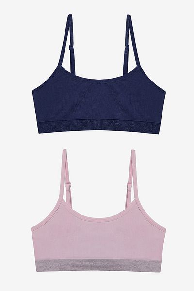 Penti Girl's Cool Girl 2-Piece Seamless Seamless Multi-Color Crop Short Top