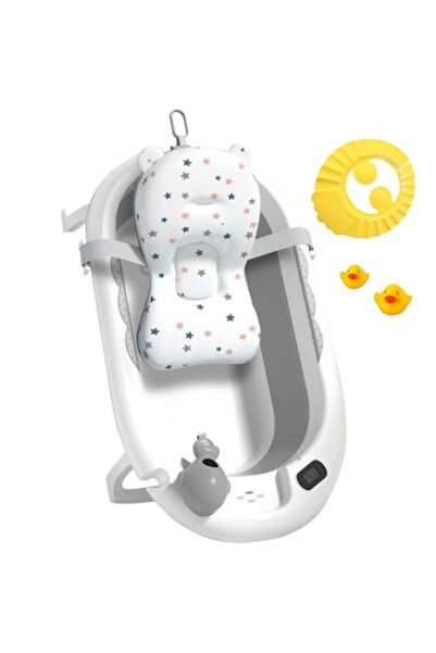 UNIQVIBE Cadă de baie pliabilă pentru bebeluși cu pernă UNIQ VIBE