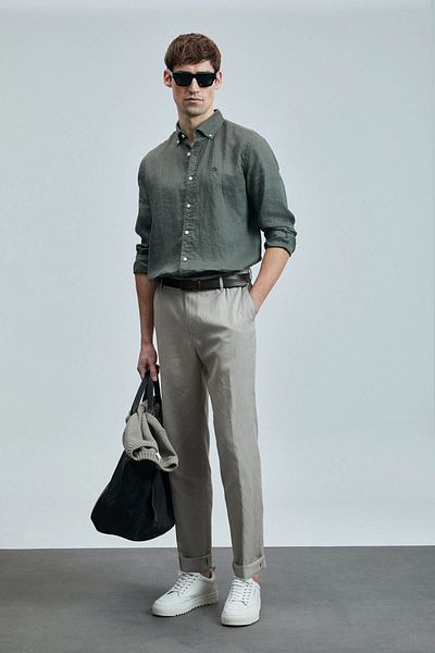 Lufian Ανδρικό παντελόνι Bert Beige 111190352