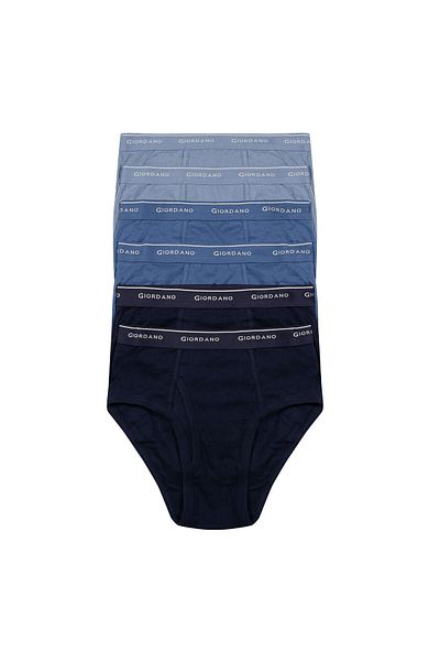 Giordano Men's Cotton Classic fit Briefs - 6-Pack