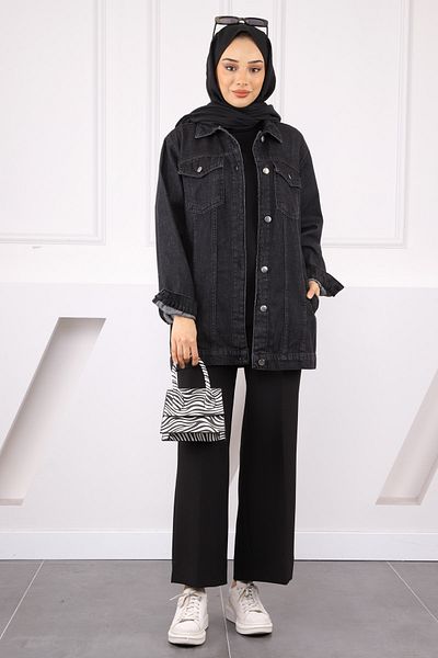İmajButik Τζιν μπουφάν Anthracite Pocket