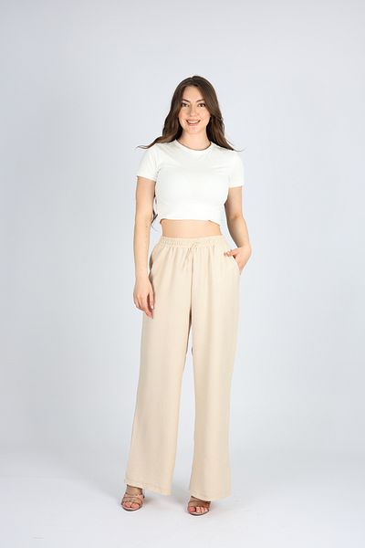 allwear Sofia Linen High Waist Loose Wide Leg Pants for Women – Breathable Natural Fabric, Stylish and Relaxed Fit