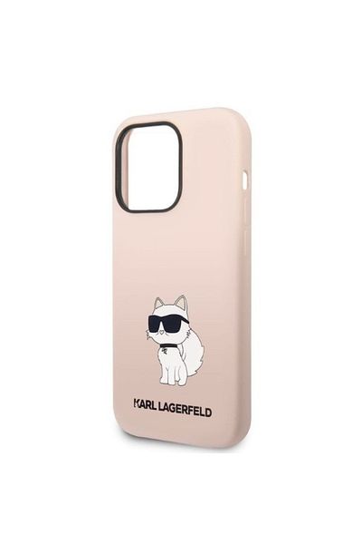 Karl Lagerfeld Carcasă pentru iPhone 14 Pro Max - Karl Lagerfeld Silicon (KLHCP14XSNCHBCP) - Choupette Roz