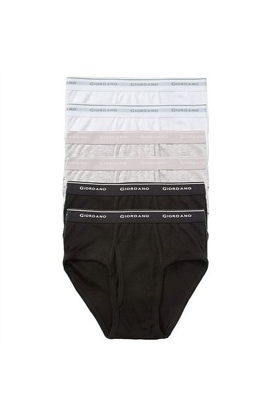 Giordano Men's Cotton Classic fit Briefs - 6-Pack