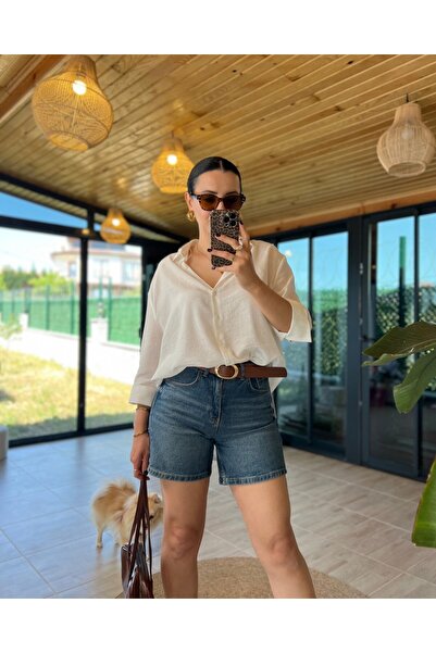 unique rain Kadın Şehir Stili Kot Şort