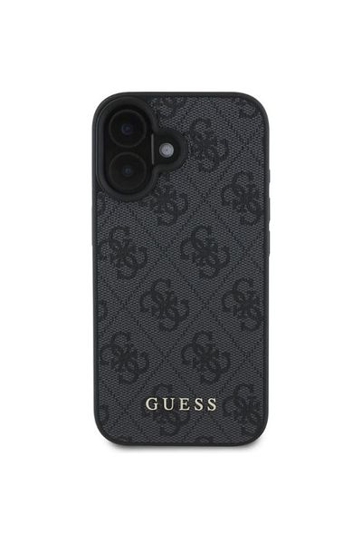 Guess Case for iPhone 16 Plus - Guess Hardcase 4G Classic (GUHCP16MG4GFGR) - Black