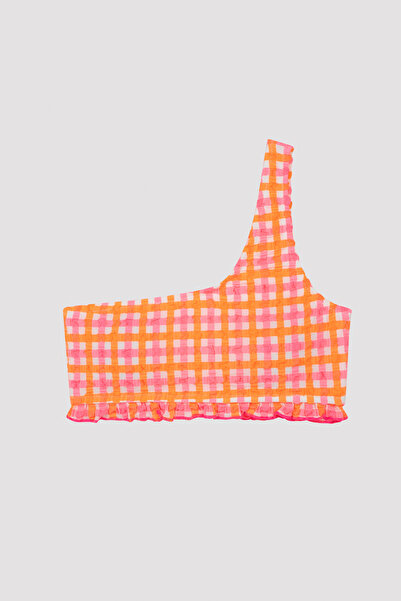 Penti Set de bikini cu un singur umăr, colorat, pentru fetiță