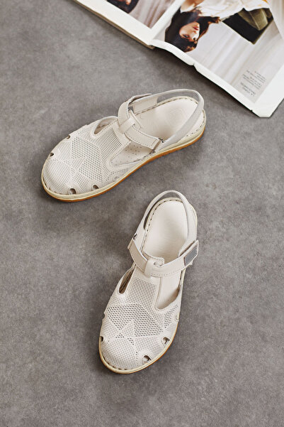 Adım Adım Women's Genuine Leather Closed-Front Orthopedic Sandals