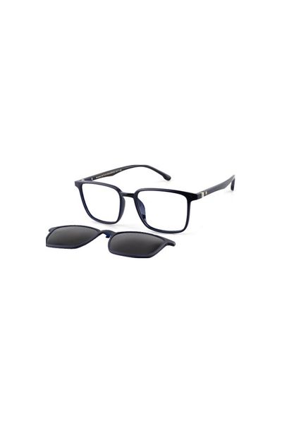 Target Tk321 C5353 53Ekt Men's Polarized Clip-On Blue Light Protection Screen Glasses (Bright Dark Blue)