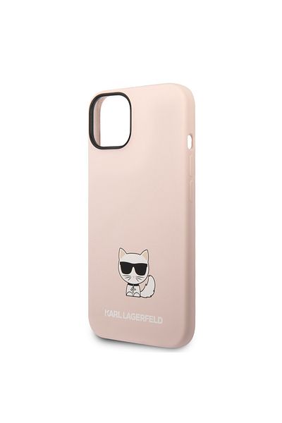 Karl Lagerfeld Carcasă pentru iPhone 14 Plus - Karl Lagerfeld Silicon (KLHCP14MSLCTPI) - Corp Choupette roz