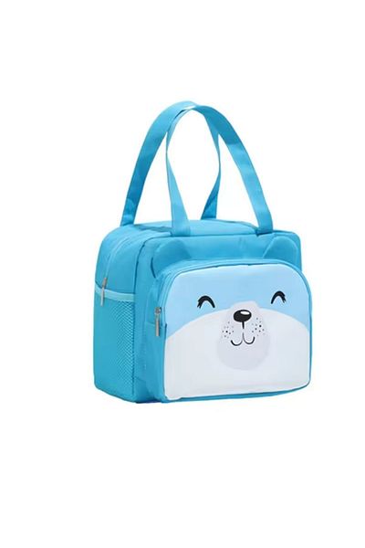 Ecrou Cutie de prânz termoizolată cu model Happy Dog Albastru 20x24x12 Cm
