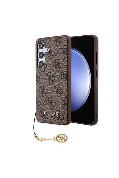 Guess Case for Samsung Galaxy S24 Plus - Guess Hardcase 4G Charms Collection (GUHCS24MGF4GBR) - Brown