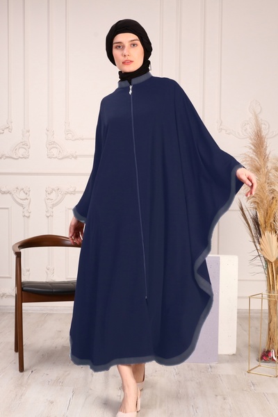 REİSA Кажан рукав, плащ-пальто - синій