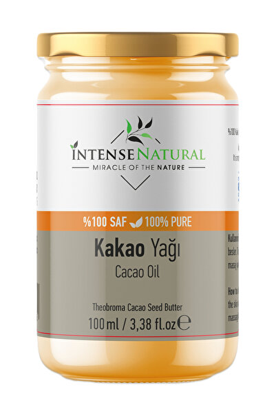 İntense Natural Kakao Çekirdeği Yağı Soğuk Sıkım 100 ml %100 Saf Ve Doğal Cacao Seed Butter Oil