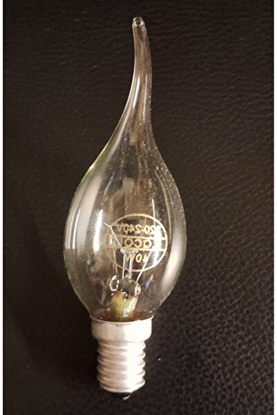 PUFFIN Dekoratif Şeffaf Kıvrık Uçlu E 14 40 W Sarı Işık Telli Ampul