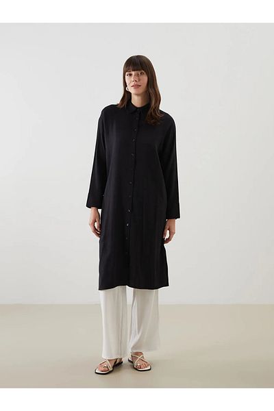LC Waikiki Lcw Modest Linen Blended Women's Shirt Tunic