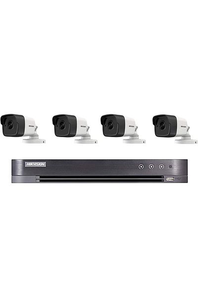 Hikvision Surveillance Set – 4 Hd Security Cameras With Digital Video Recorder (DVR) – Complete Monitoring Kit