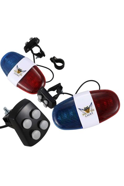 ÇEÇEN HOME Bisiklet Bisiklet 4 Ton 6 LED Elektronik LED Uyarı Siren Korna