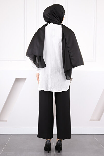 İmajButik Ecru Sleeve Detailed Shirt