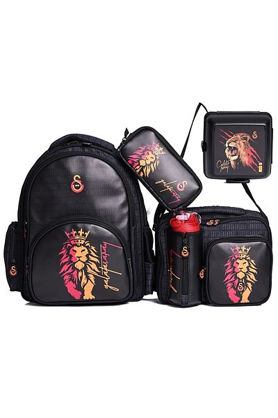 Galatasaray 24585 Licensed Lion Primary School Bag Set of 5