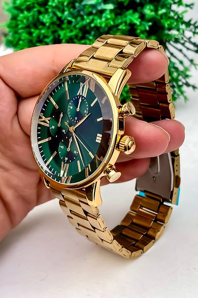S.POLO New Season Gold Color Steel Cord Men's Wrist Watch Bracelet with Gift Father's Day Gift