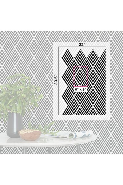 OEM Sablon Perete vopsire, tencuiala 900x600x0.7mm Geometric Refolosibil, model MXSP7068