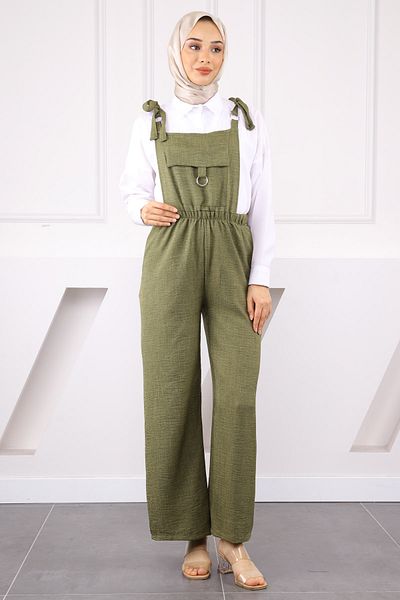 İmajButik Ολόσωμη φόρμα με λεπτομέρεια χακί τσέπης