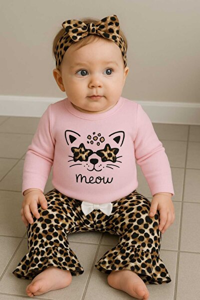 Amur طقم رومبير عضوي للفتيات الصغيرات مكون من قطعتين ملابس لحديثي الولادة 0-3...