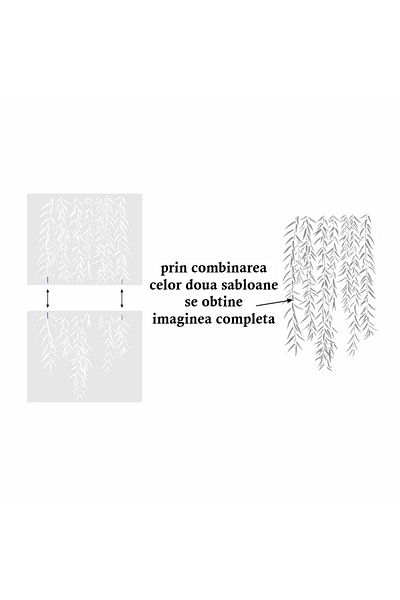 OEM Set of 2 Stencils Wall painting, plaster "Willow" size 770x485 mm thickness 0.7mm ozone mo