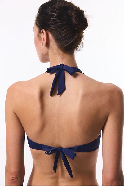 Penti Μπλε ναυτικό New Triangle Underwire Twist Bikini Top