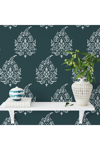 OEM Sablon Perete vopsire, tencuiala 900x600x0.7mm Kantha Paisley Refolosibil, model MXSP7129